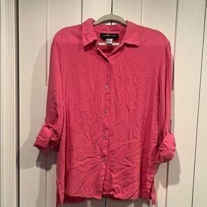 VTG Sag Harbor 100% Large Pink Button-Up Shirt